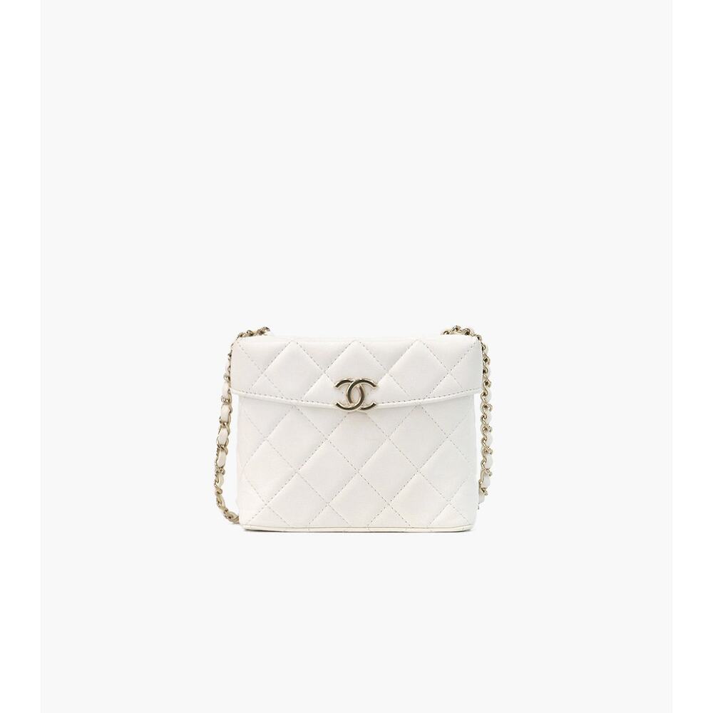 CHANEL White Square Box Bag C-A25994